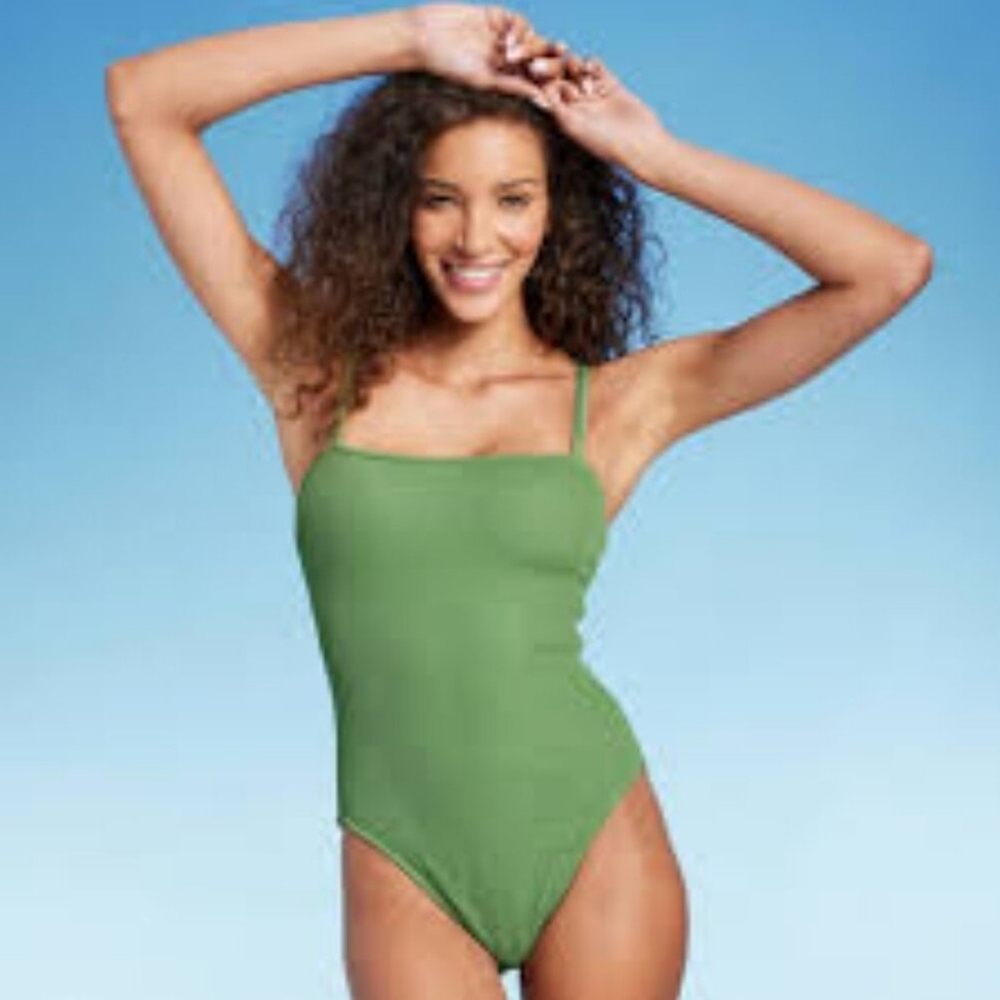 Shade & Shore Green One-Piece Swimsuit